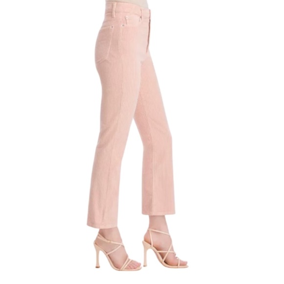 7 For All Mankind NWT Ultra High Rise Slim Kick Flare Corduroy Pants Rose - 24 - Picture 1 of 16